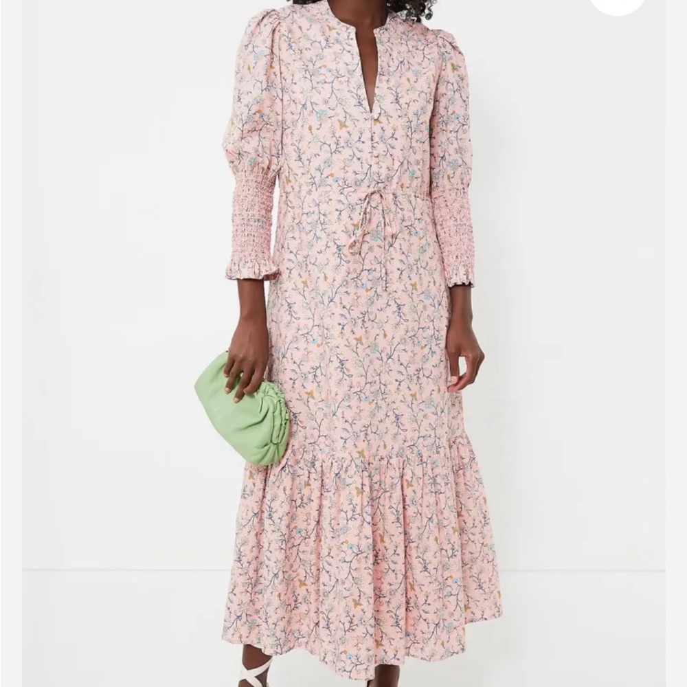 Tuckernuck Hyacinth House Light Pink Floral Lucille Maxi Dress